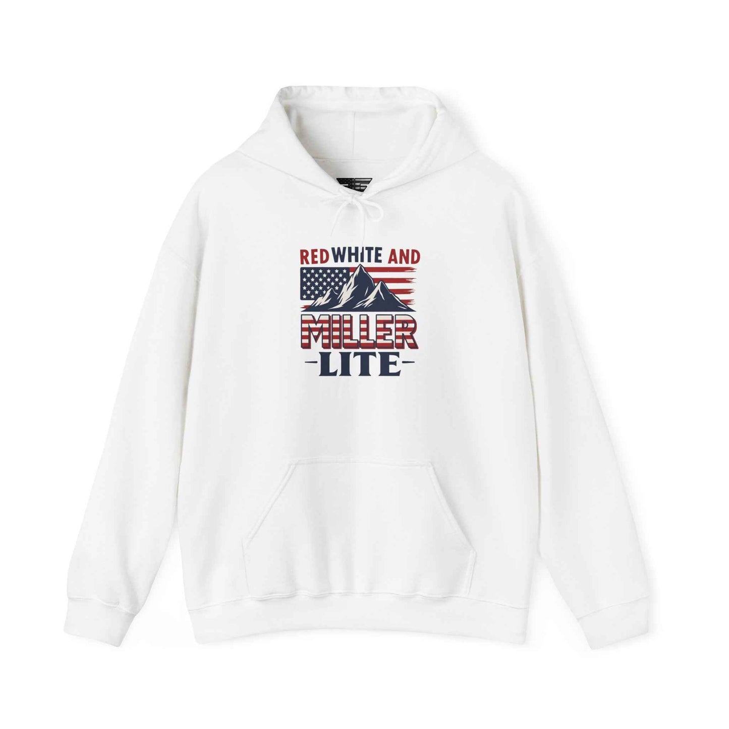 Red, White & Miller Lite Hoodie – Patriotic Beer Hoodie