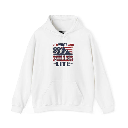 Red, White & Miller Lite Hoodie – Patriotic Beer Hoodie