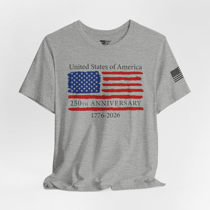 America 250 Unisex T-Shirt | United States Semiquincentennial Patriotic Flag Tee (1776–2026)