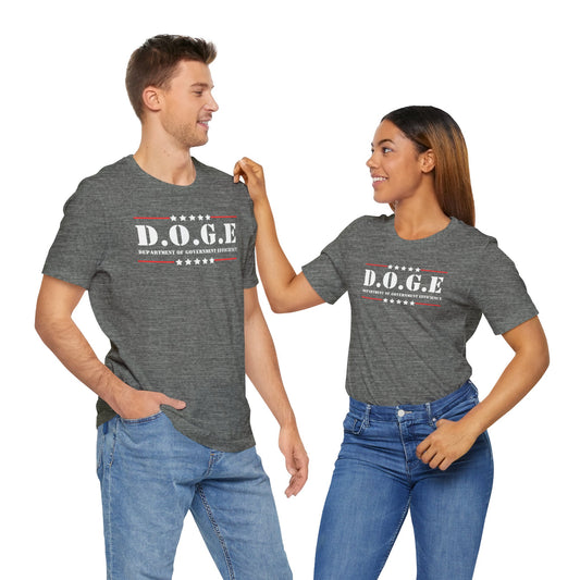 Grey. D.O.G.E Department of Government Efficiency Men's, Women T- Shirt Unisex