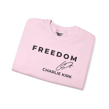 Charlie Kirk Signature Sweatshirt – Unisex Patriotic Freedom Crewneck Turning Point USA