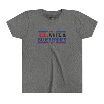 Red, White, and Blueberries Charlie Kirk Youth T-Shirt – Patriotic Memorial Tee
