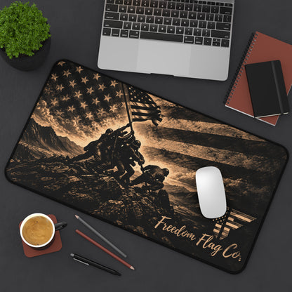 The Price of Freedom™ Desk Mat – Patriotic American Flag Mouse Pad | 12" x 22"