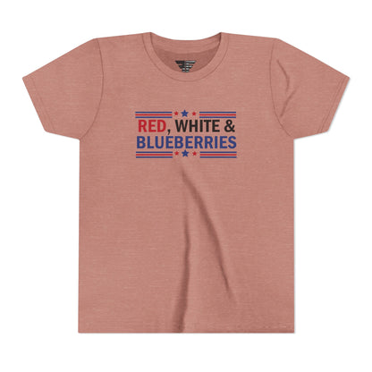 Red, White, and Blueberries Charlie Kirk Youth T-Shirt – Patriotic Memorial Tee