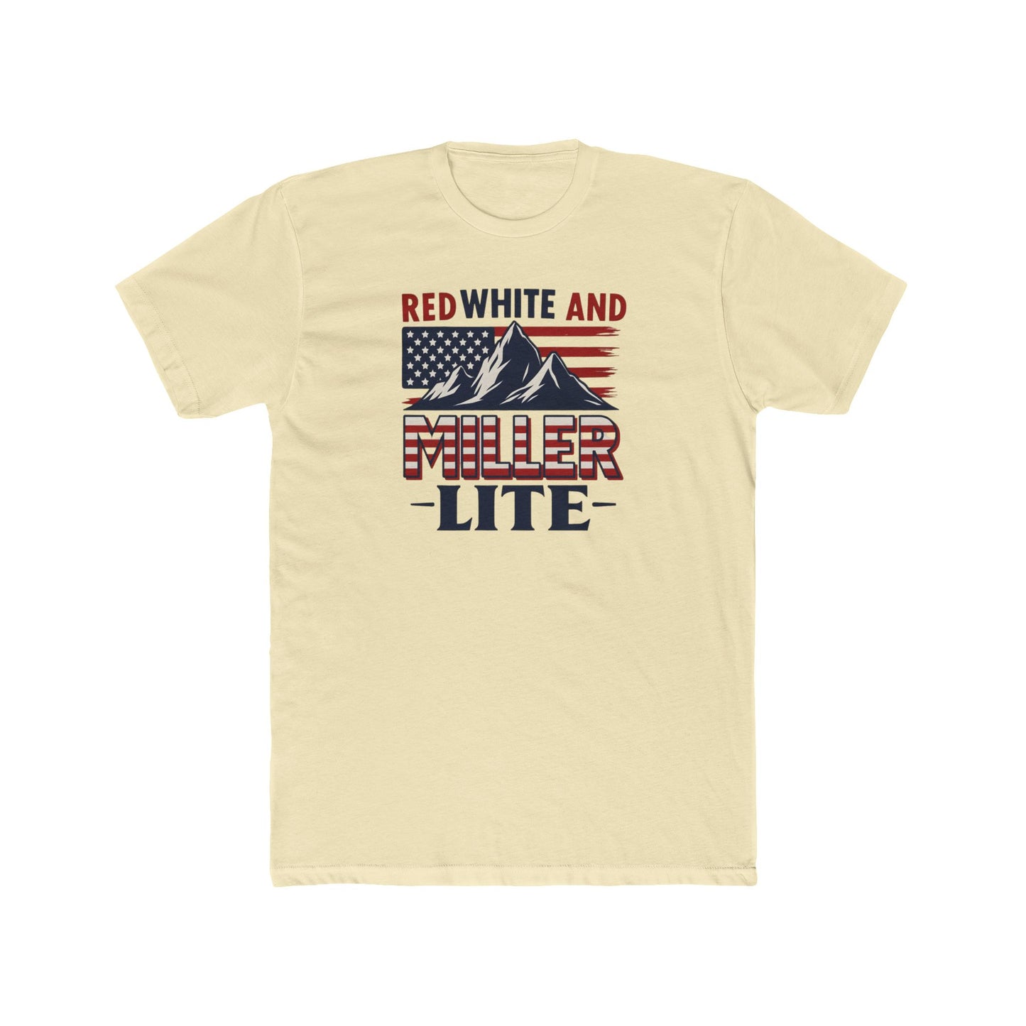 Red, White, and Miller Lite Tee – Patriotic Beer Shirt for Summer Vibes