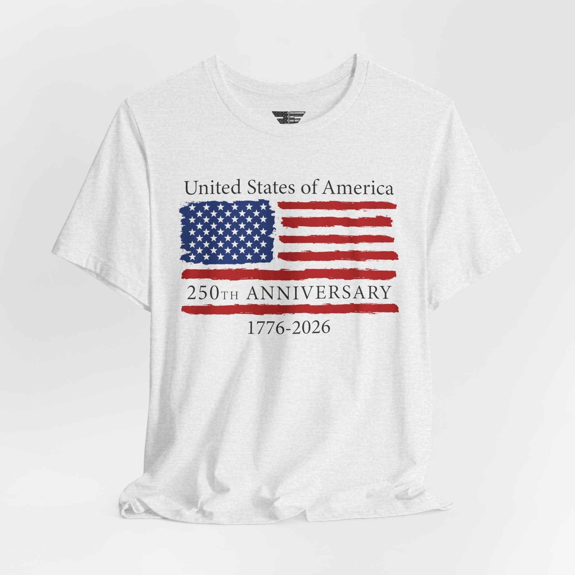 250th Anniversary USA Flag T-Shirt (1776–2026) – Made in USA Patriotic American Shirt