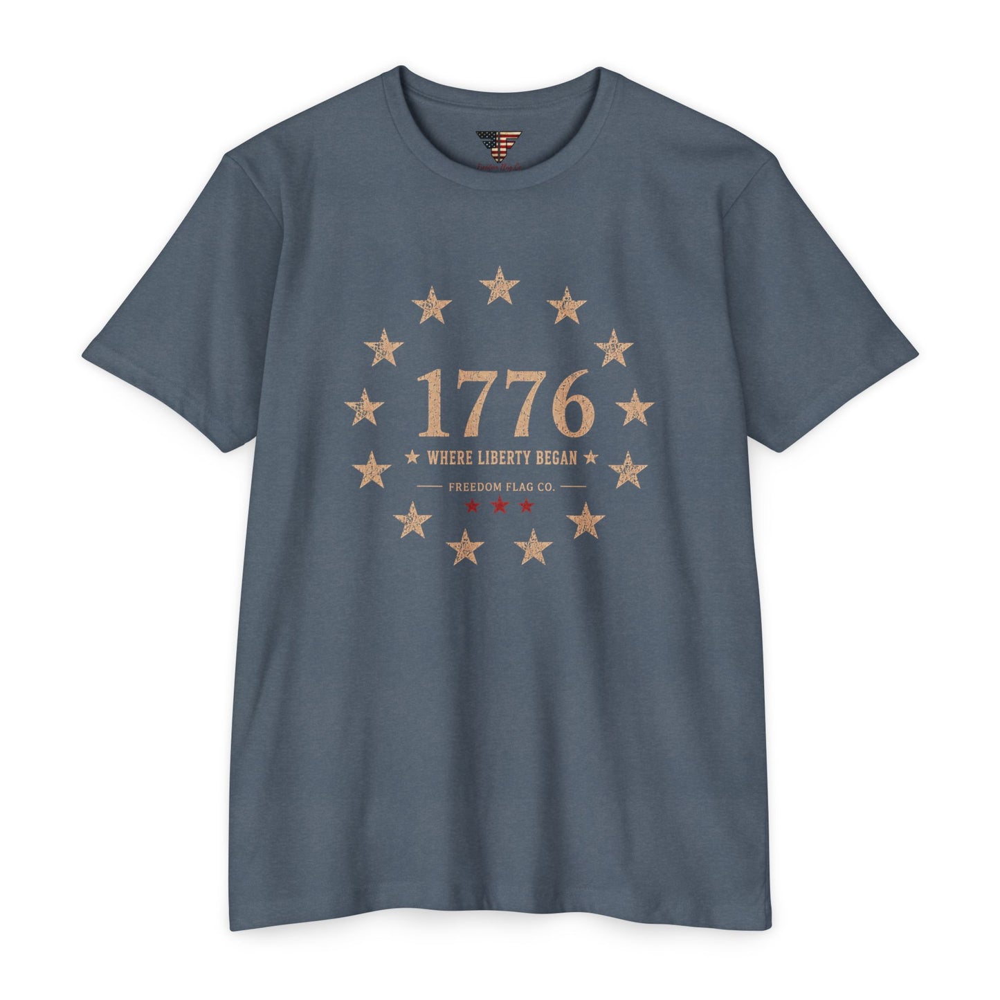 1776 Unisex Patriotic T-Shirt – Where Liberty Began Vintage America Tee | Freedom Flag Co.
