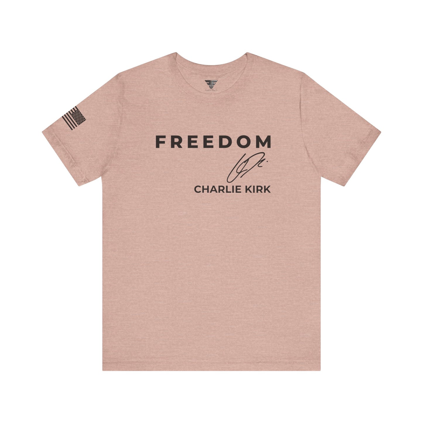 Premium Charlie Kirk Signature T-Shirt – Unisex Patriotic Freedom T-Shirt Turning Point USA