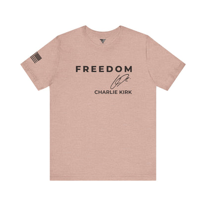 Premium Charlie Kirk Signature T-Shirt – Unisex Patriotic Freedom T-Shirt Turning Point USA