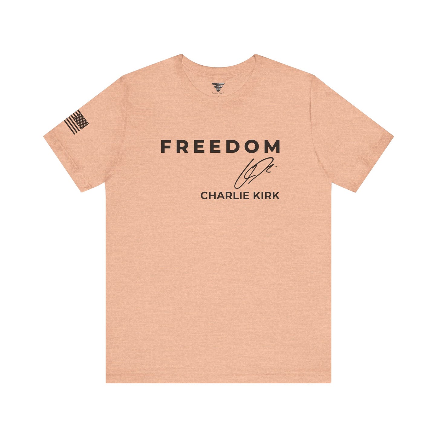 Premium Charlie Kirk Signature T-Shirt – Unisex Patriotic Freedom T-Shirt Turning Point USA