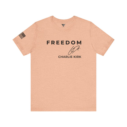 Premium Charlie Kirk Signature T-Shirt – Unisex Patriotic Freedom T-Shirt Turning Point USA
