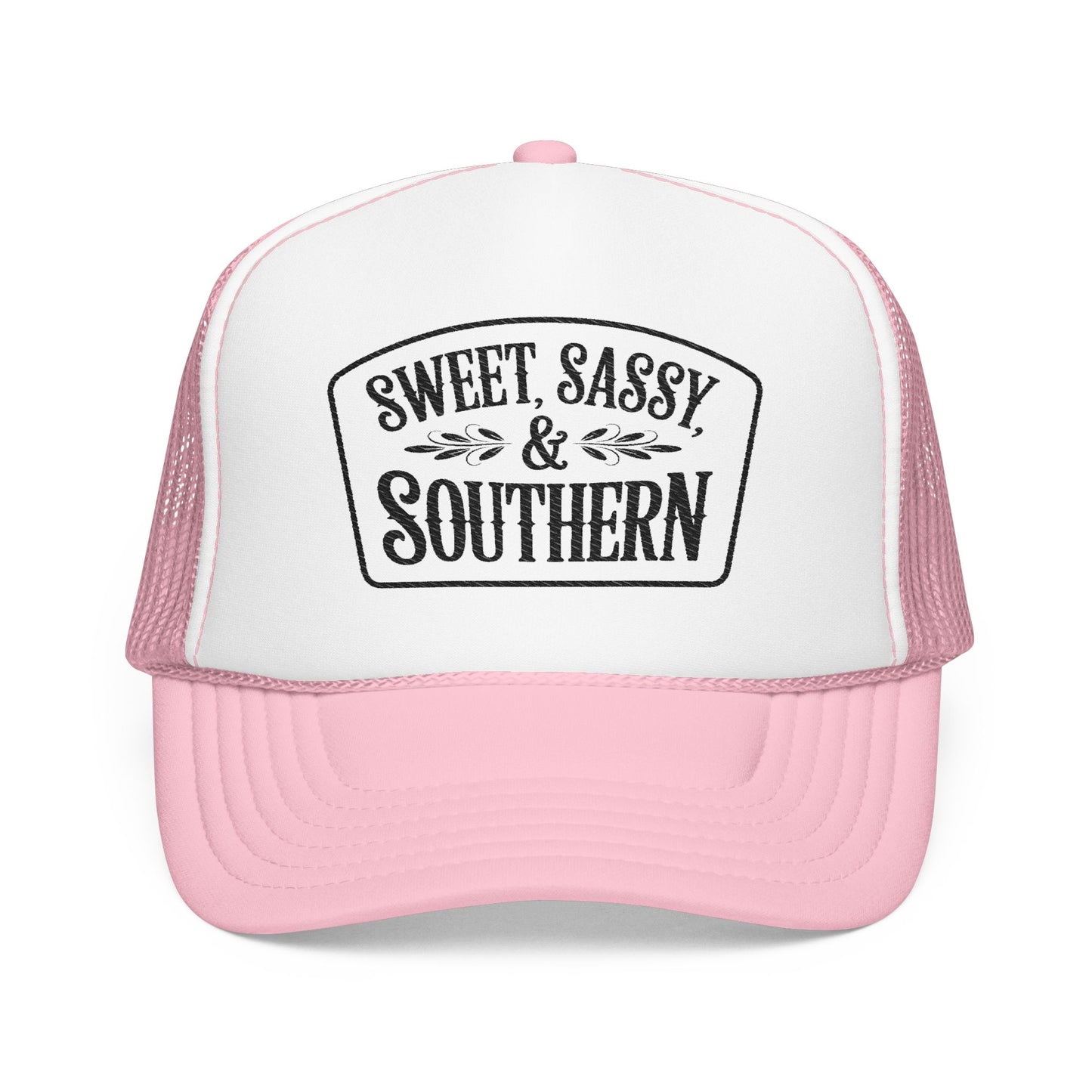 Sweet Sassy & Southern Foam Trucker Hat – Country Girl Snapback Cap with Mesh Back