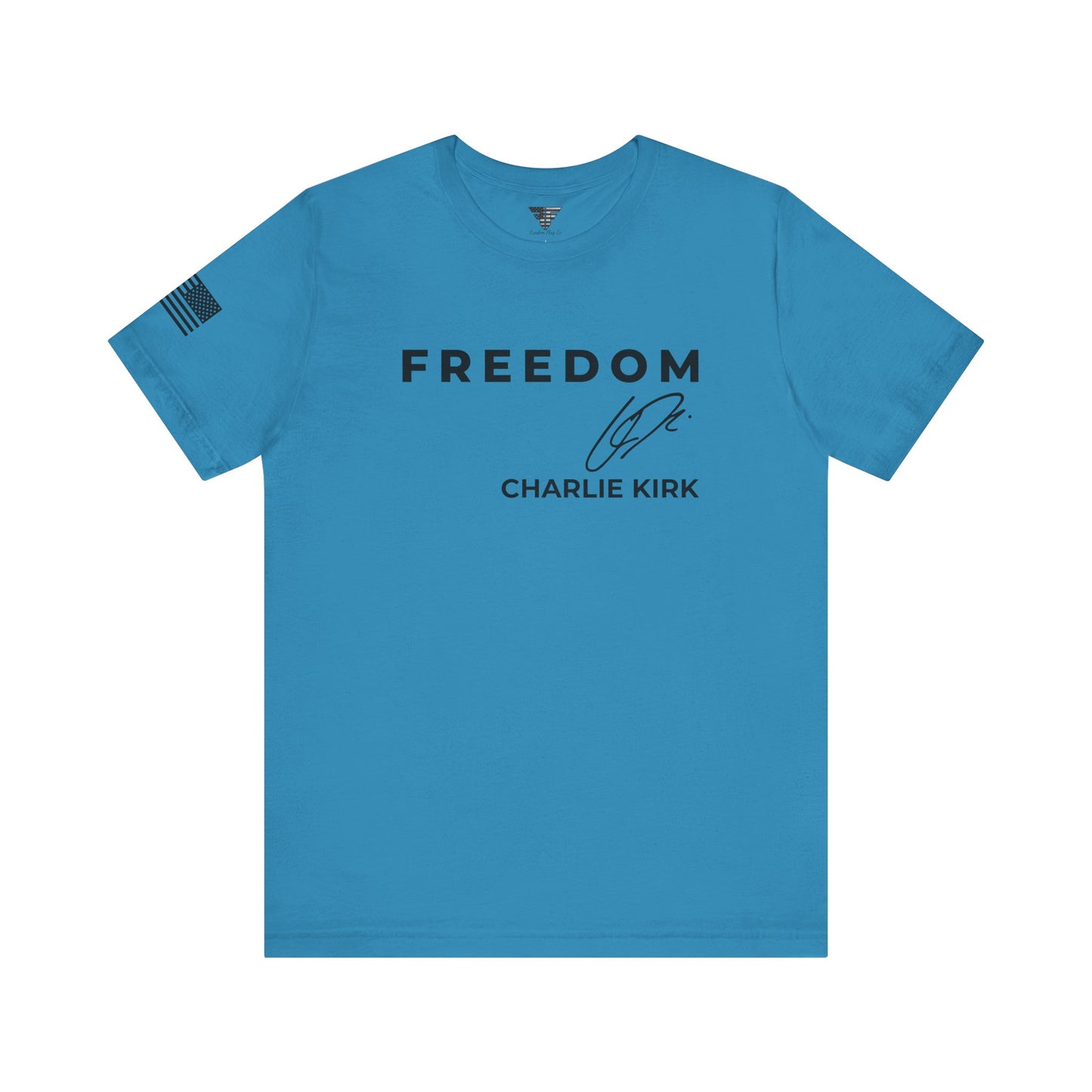 Premium Charlie Kirk Signature T-Shirt – Unisex Patriotic Freedom T-Shirt Turning Point USA