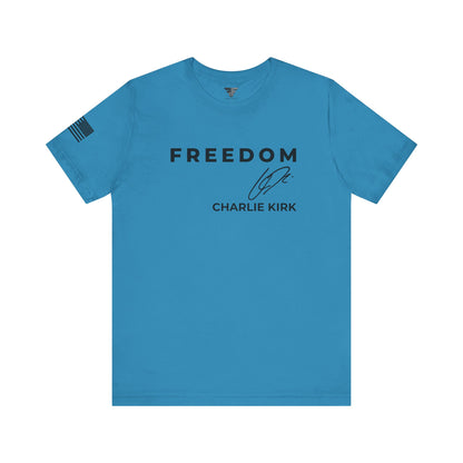 Premium Charlie Kirk Signature T-Shirt – Unisex Patriotic Freedom T-Shirt Turning Point USA