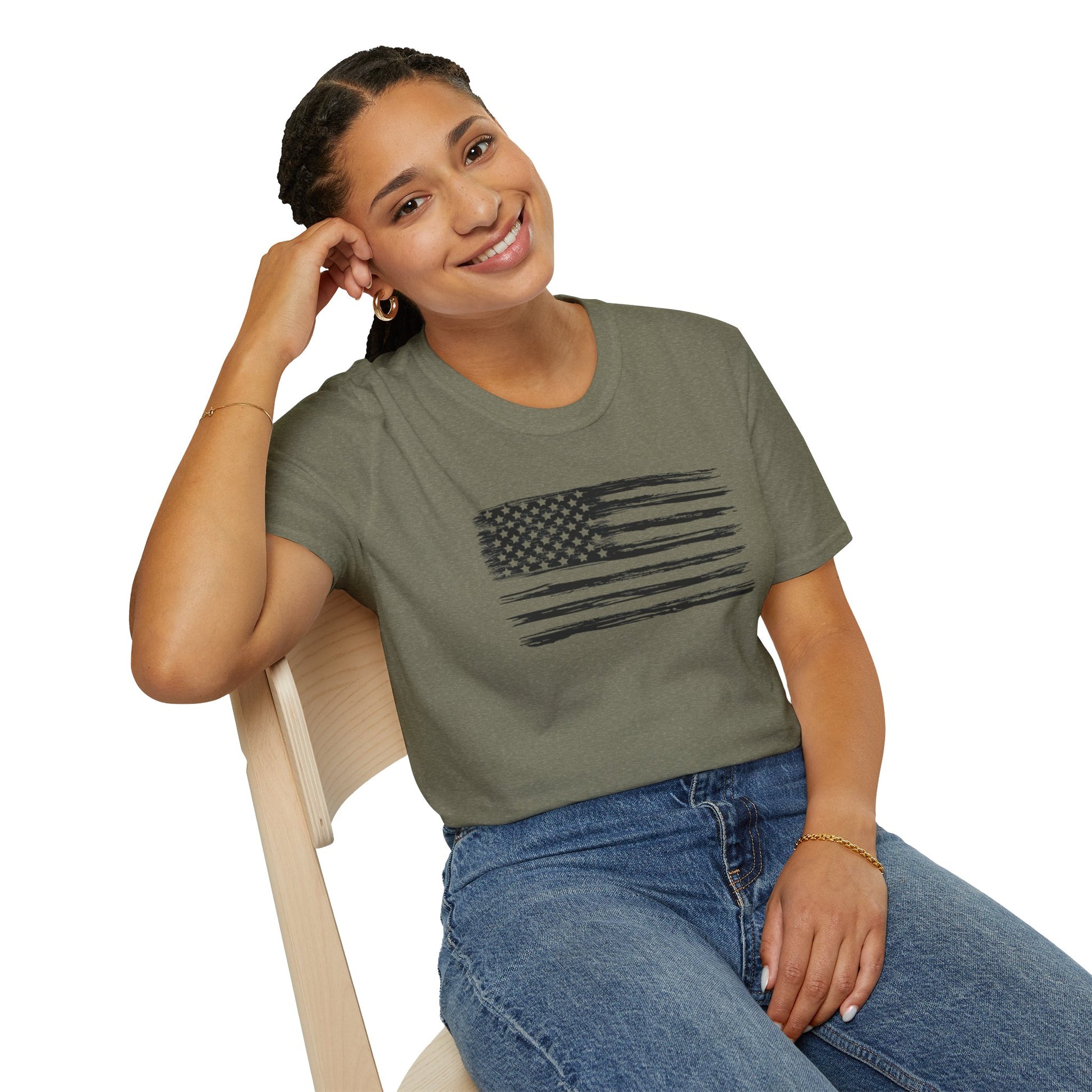 American Flag Vintage Unisex Softstyle T-Shirt - Freedom Flag Co.