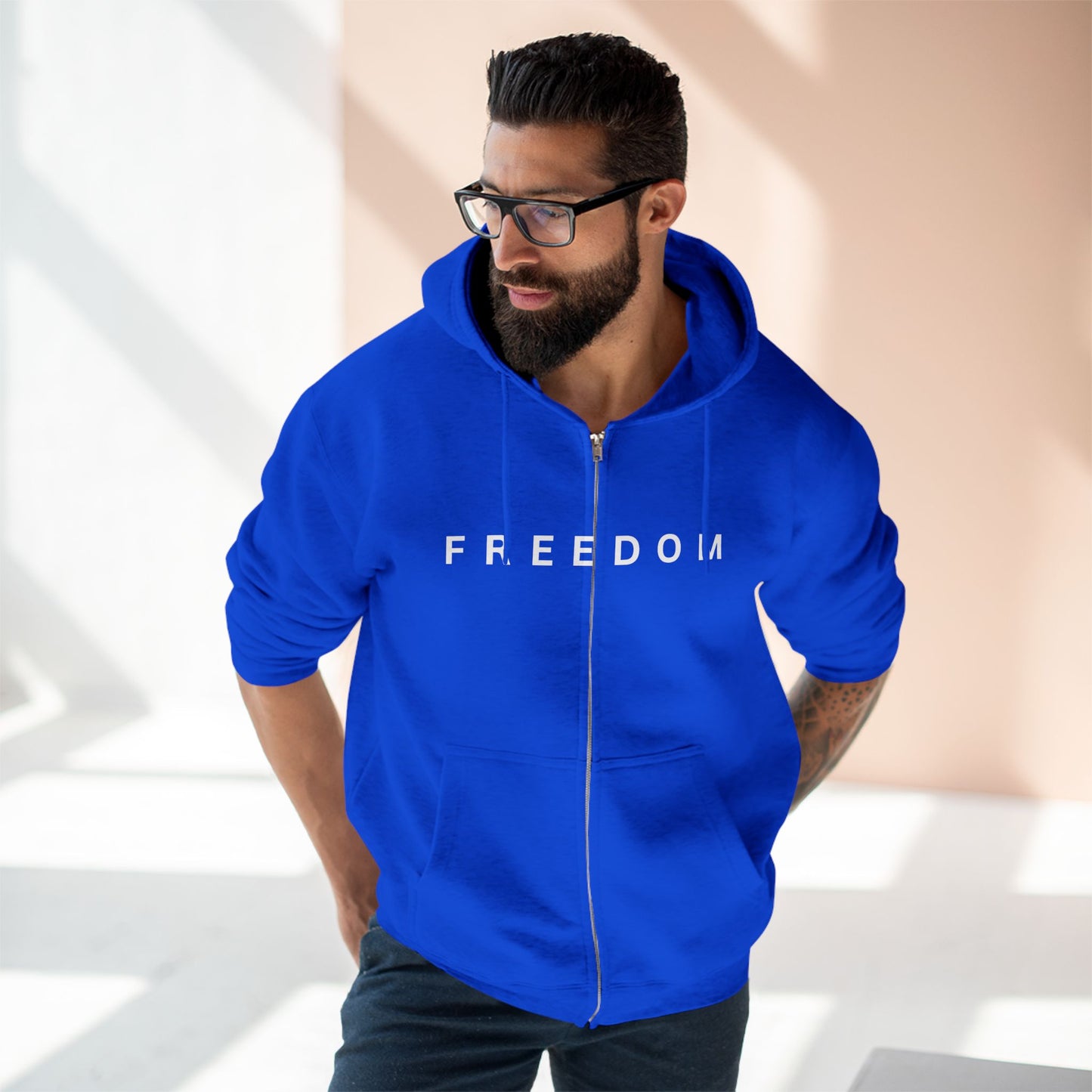 Freedom Unisex Full-Zip Hoodie – Charlie Kirk & TPUSA Tribute