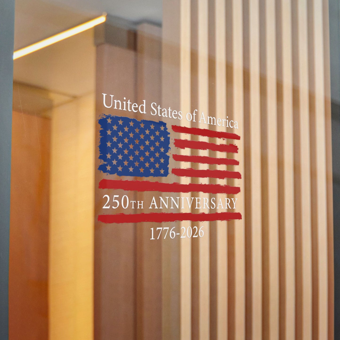 USA 250th Anniversary Vinyl Decal Sticker – 1776–2026 Patriotic Window & Car Decal