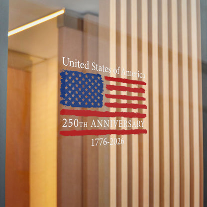 USA 250th Anniversary Vinyl Decal Sticker – 1776–2026 Patriotic Window & Car Decal