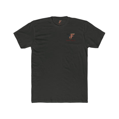 Freedom Loaded distressed Stars and Stripes crew tee product mockup