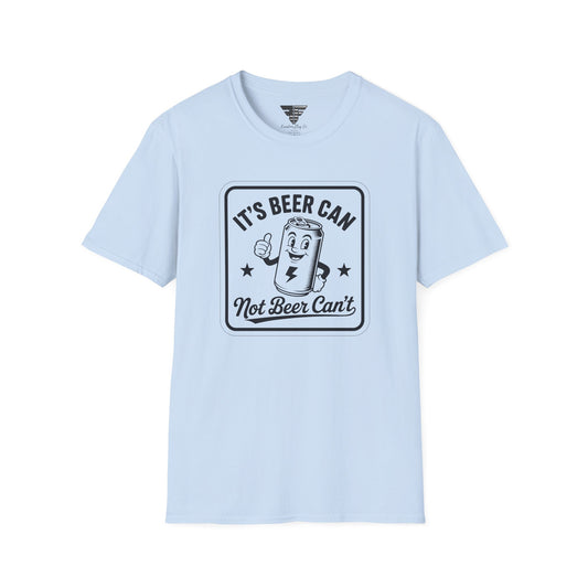 Beer Can Humor T-Shirt, Funny Drinking Shirt, Unisex Tee, Gift for Beer Lovers, Casual Wear, Party Outfit