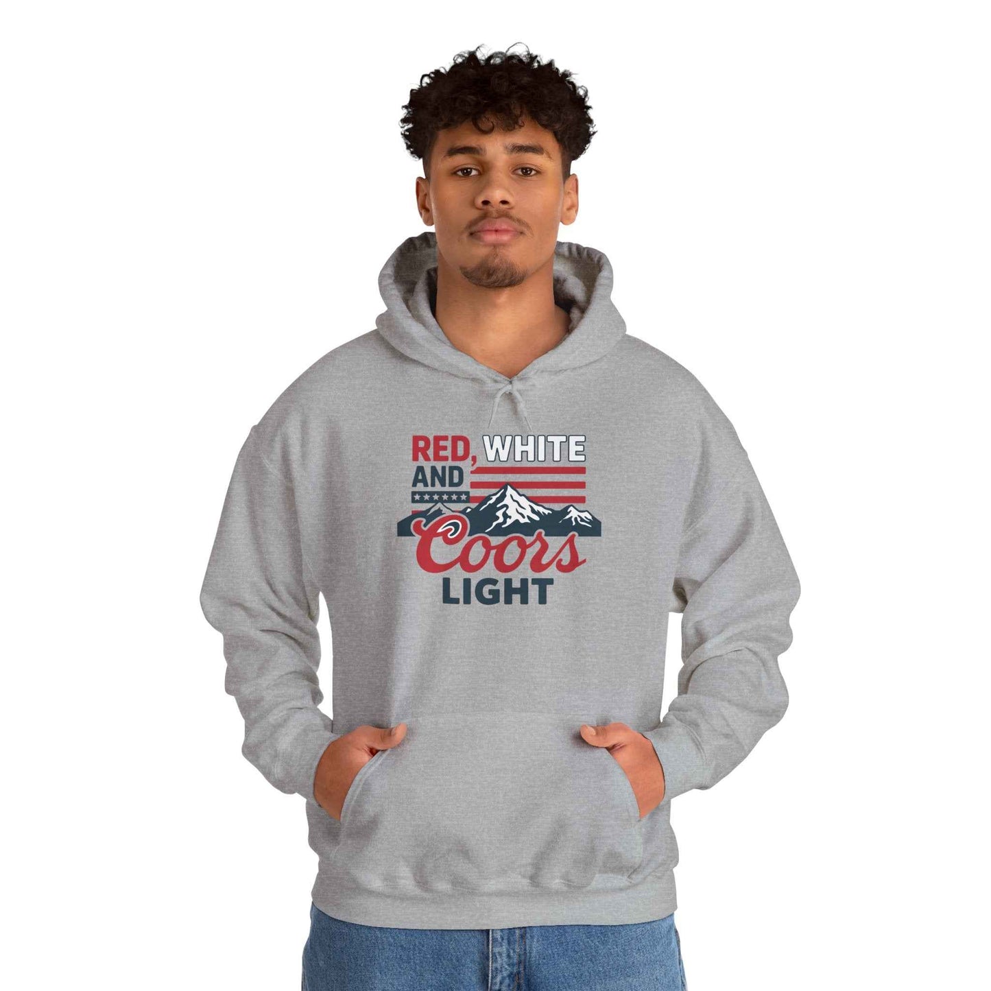 Red, White & Coors Light Hoodie – Patriotic Beer Hoodie