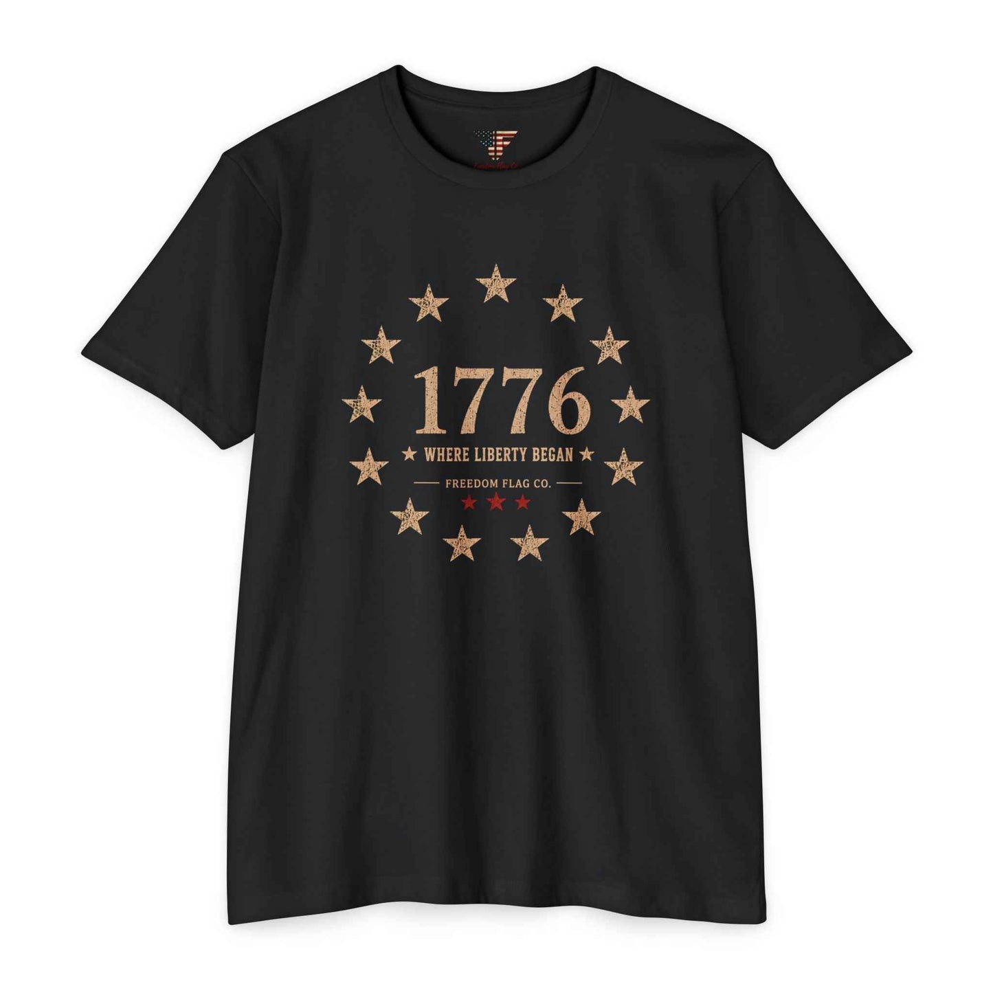 1776 Unisex Patriotic T-Shirt – Where Liberty Began Vintage America Tee | Freedom Flag Co.