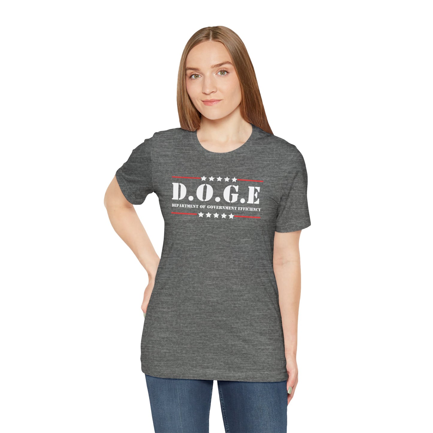 Grey. D.O.G.E Department of Government Efficiency Men's, Women T- Shirt Unisex