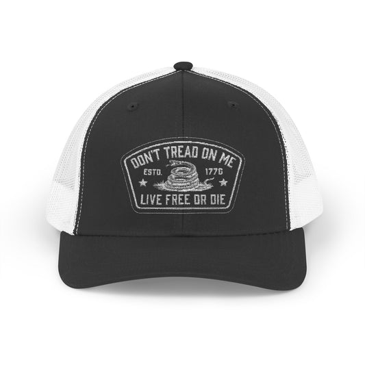 Live Free or Die Trucker Hat – Patriotic Snapback Mesh Cap