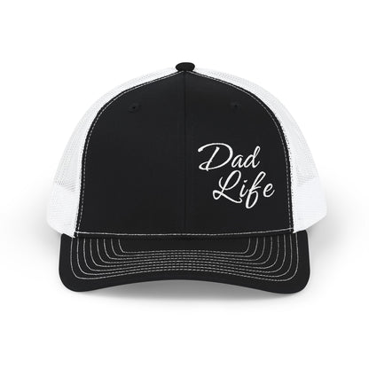 Dad Life Premium Richardson 112 Trucker Cap – Classic Mesh Snapback Hat for Fathers