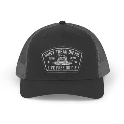 Live Free or Die Trucker Hat – Patriotic Snapback Mesh Cap