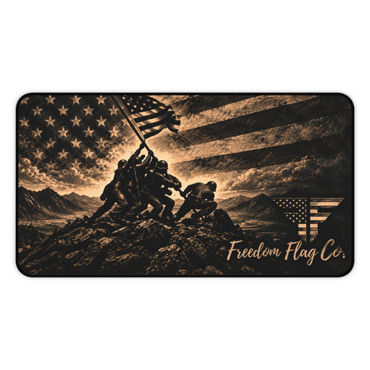 The Price of Freedom™ Desk Mat – Patriotic American Flag Mouse Pad | 12" x 22"