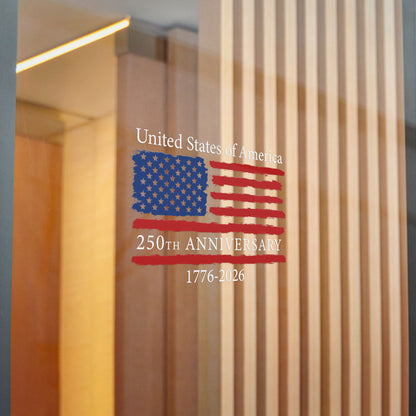 USA 250th Anniversary Vinyl Decal Sticker – 1776–2026 Patriotic Window & Car Decal
