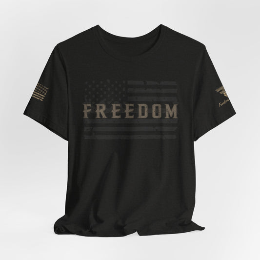Distressed Freedom American Flag T-Shirt | Patriotic Tee