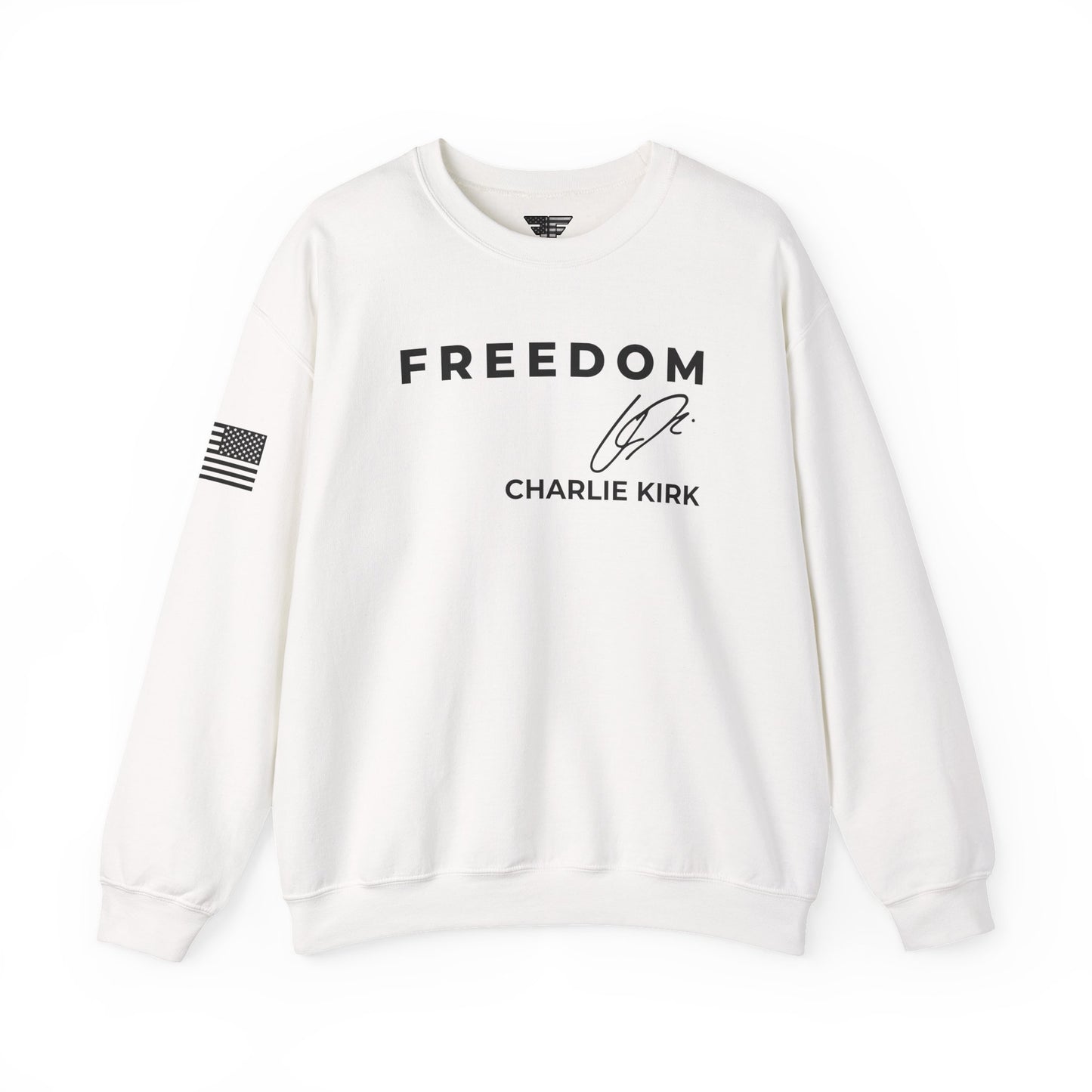 Charlie Kirk Signature Sweatshirt – Unisex Patriotic Freedom Crewneck Turning Point USA