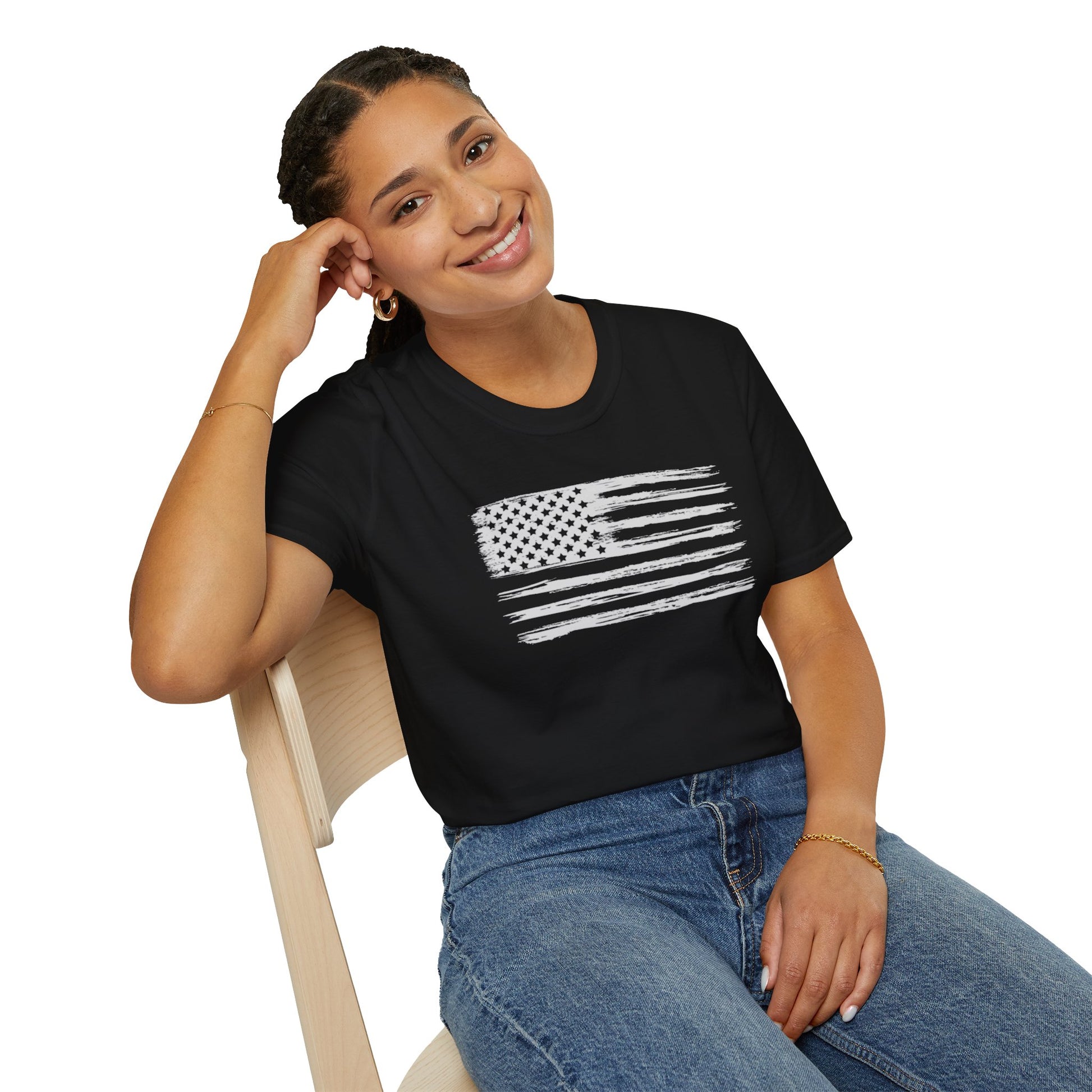 American Flag Vintage Unisex Softstyle T-Shirt - Freedom Flag Co.