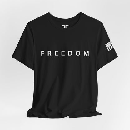 Premium Charlie Kirk Freedom Shirt Unisex | Patriotic Tee w/ Flag Sleeve