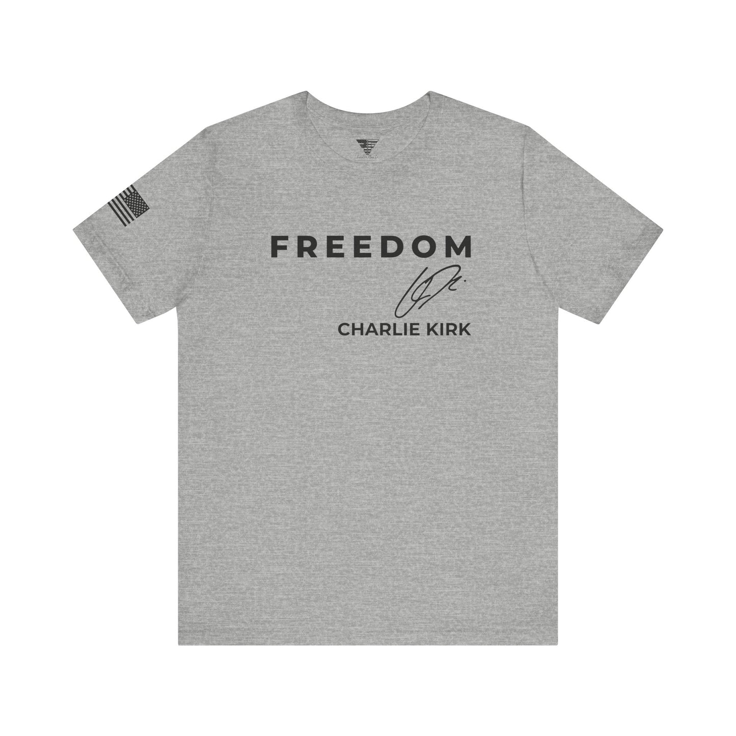 Premium Charlie Kirk Signature T-Shirt – Unisex Patriotic Freedom T-Shirt Turning Point USA