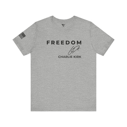 Premium Charlie Kirk Signature T-Shirt – Unisex Patriotic Freedom T-Shirt Turning Point USA