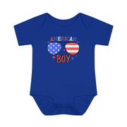 American Boy Infant Bodysuit - Cute Patriotic Baby Outfit for Your Little Patriot