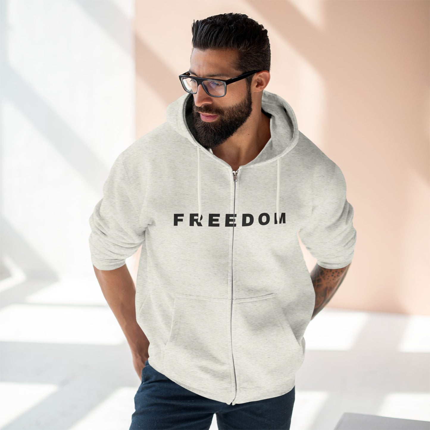 Freedom Unisex Full-Zip Hoodie – Charlie Kirk & TPUSA Tribute