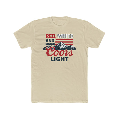 Red, White, and Coors Light Tee – Patriotic Beer Shirt for Summer Fun - Freedom Flag Co.