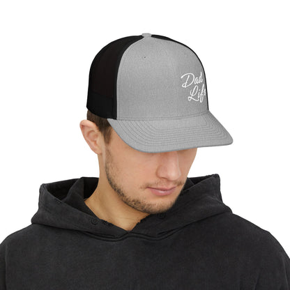 Dad Life Premium Richardson 112 Trucker Cap – Classic Mesh Snapback Hat for Fathers