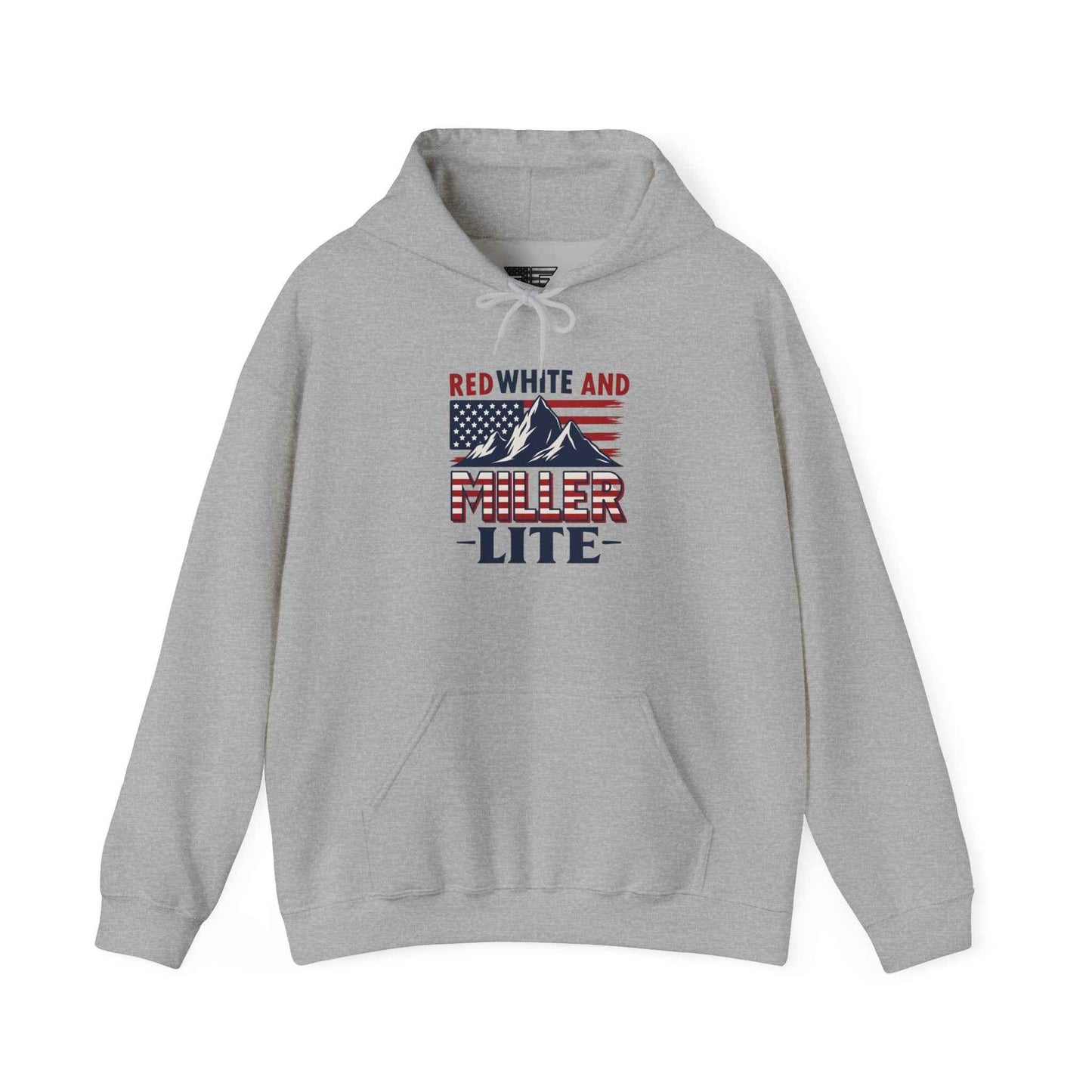 Red, White & Miller Lite Hoodie – Patriotic Beer Hoodie