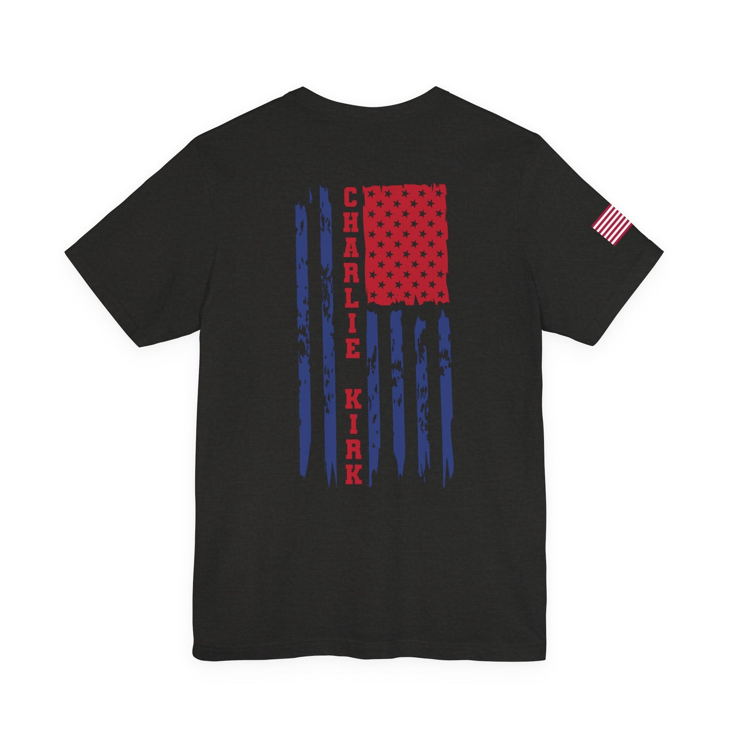 Charlie Kirk American Flag T-Shirt – Unisex Patriotic Freedom Shirt for Conservatives & TPUSA Supporters