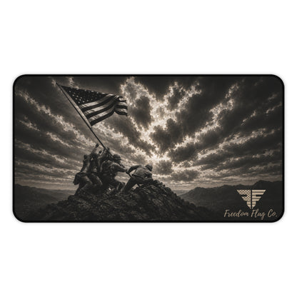 The Price of Freedom™ Desk Mat – Patriotic American Flag Mouse Pad | 12" x 22"