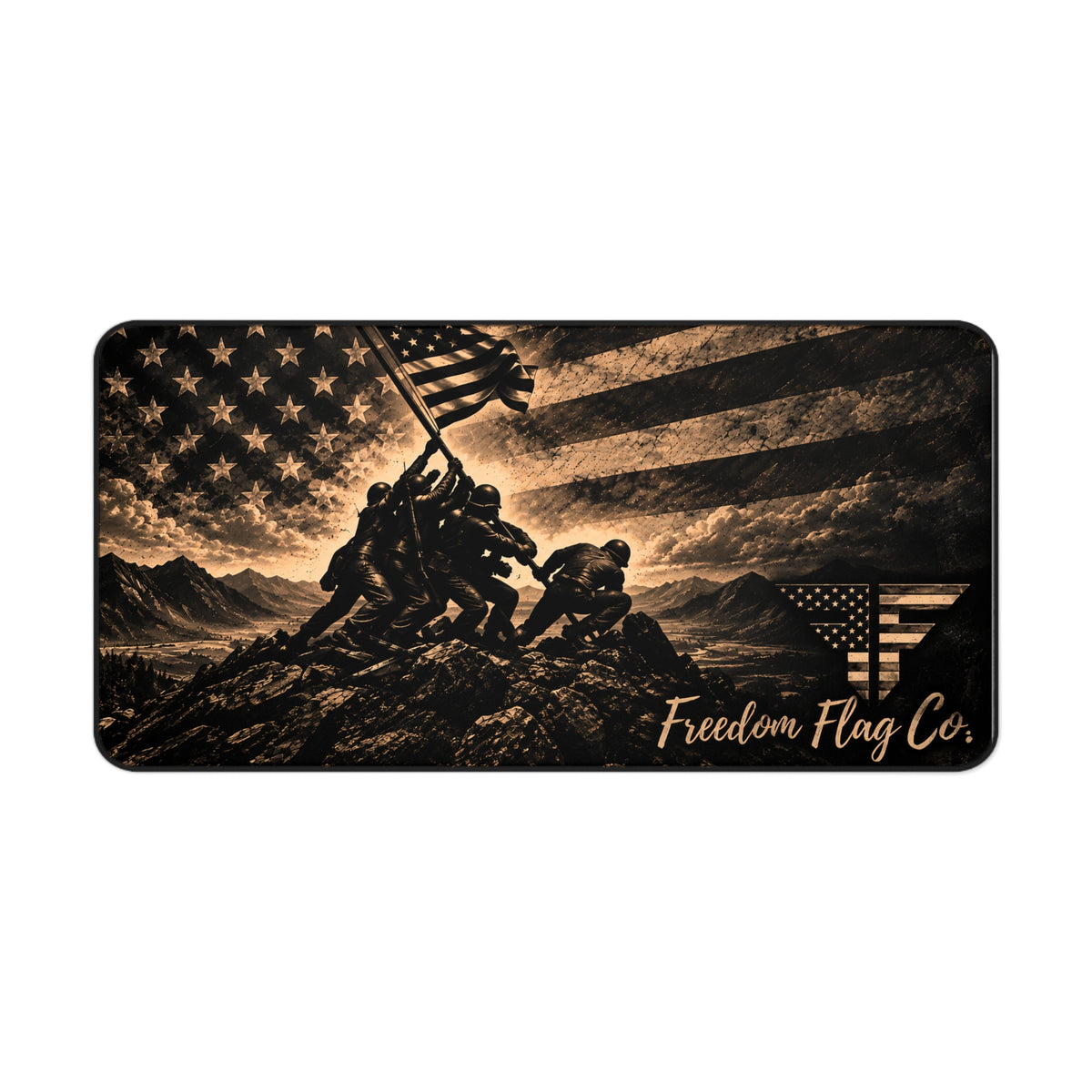 The Price of Freedom™ Desk Mat – Patriotic American Flag Mouse Pad | 12" x 22"