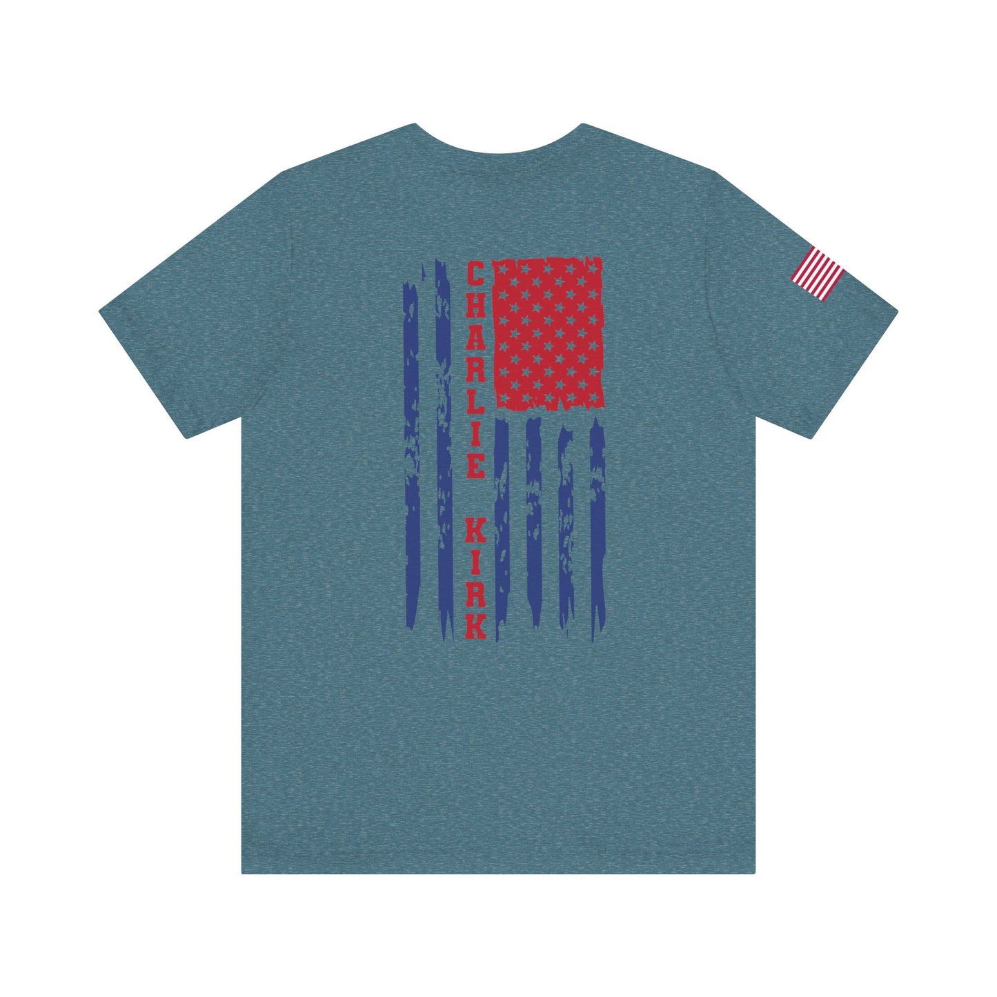 Charlie Kirk American Flag T-Shirt – Unisex Patriotic Freedom Shirt for Conservatives & TPUSA Supporters