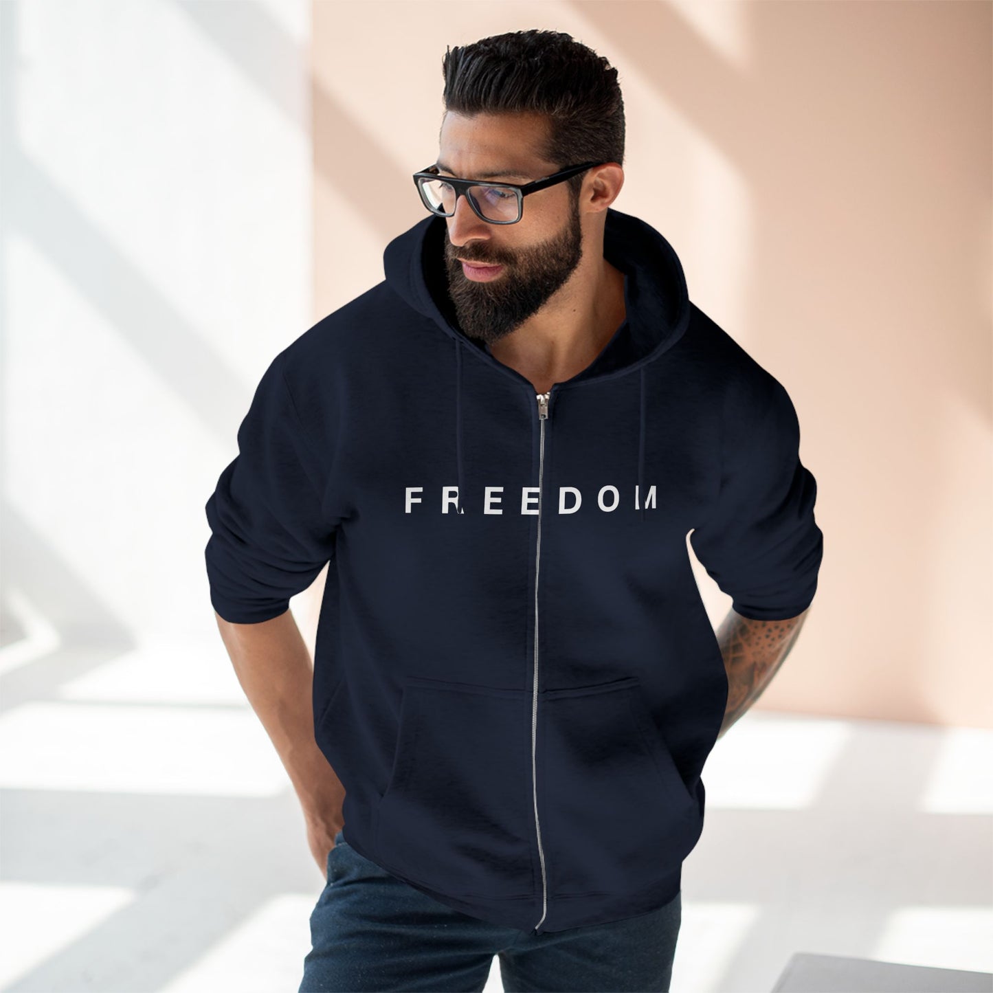 Freedom Unisex Full-Zip Hoodie – Charlie Kirk & TPUSA Tribute