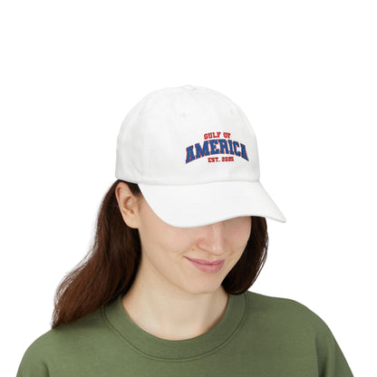 Gulf of America Classic Adjustable White Baseball Hat
