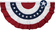 American Pleated Fan Flag – Patriotic Half Fan Bunting for America 250 Celebrations